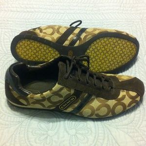 Coach Kathleen tennis shoes size 9, worn once, EUC