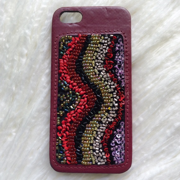 Anthro leather iPhone case