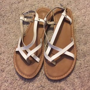 White sandals