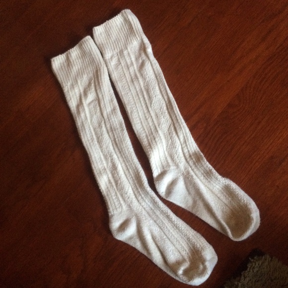 Cream Under The Knee Socks!