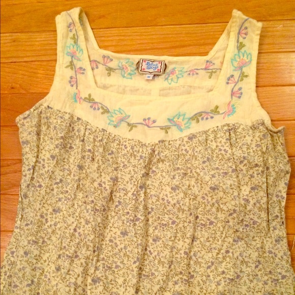 Drop Waist Floral Hippie Dress