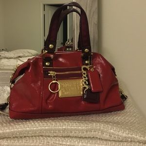 Red coach bag