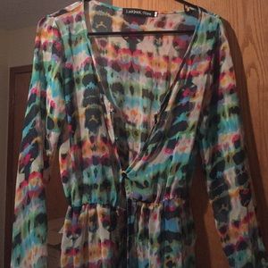 Maxi Sheer Rainbow Cardigan