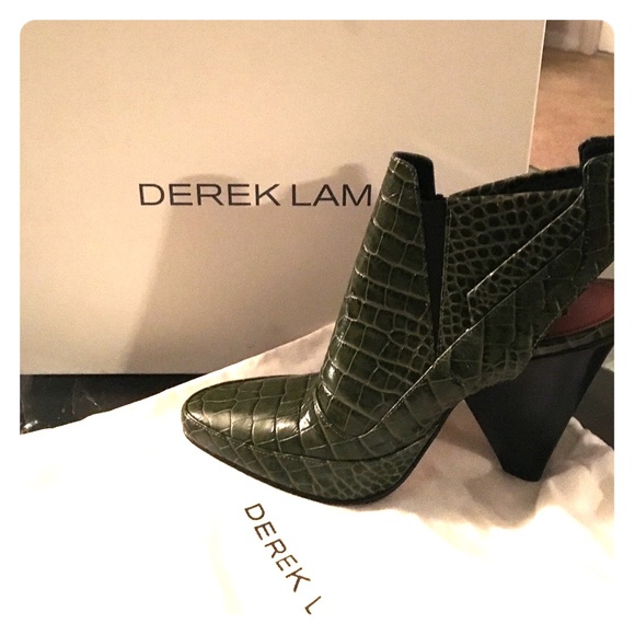 Derek Lam Shoes - Green Derek Lam Open-Back Bootie