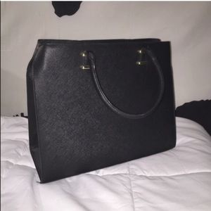 Faux leather black bag