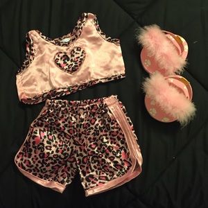 Build-A-Bear Pink Leopard PJs