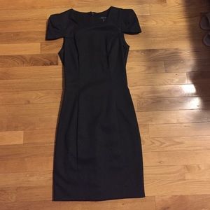 French Connection Strong Shoulder Black Dress