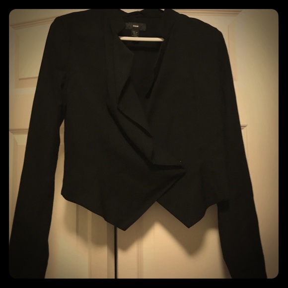 Modern tuxedo style cropped jacket