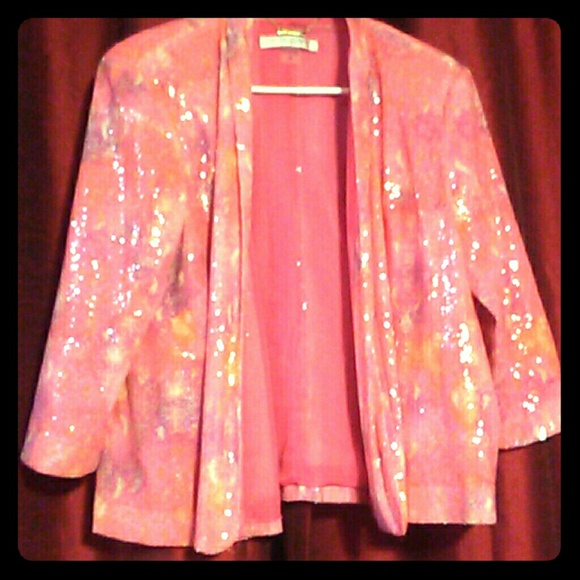 PETER NYGARD BLING BLAZER JACKET PETITE MEDIUM !!!
