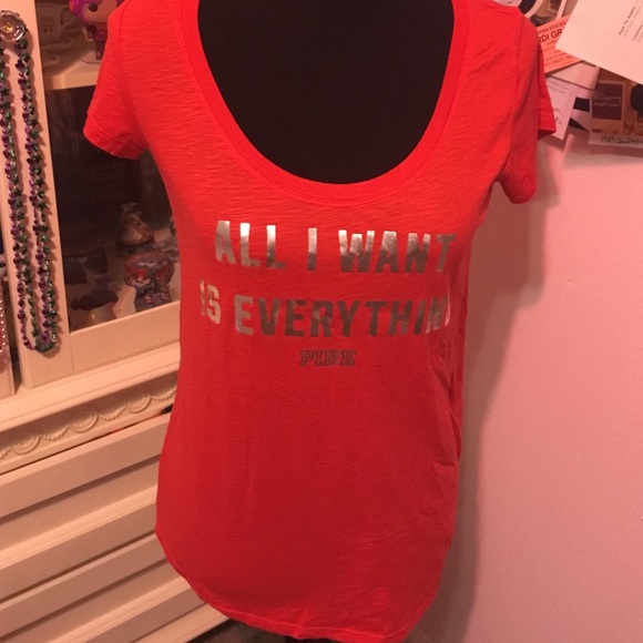 VS PINK red tee medium