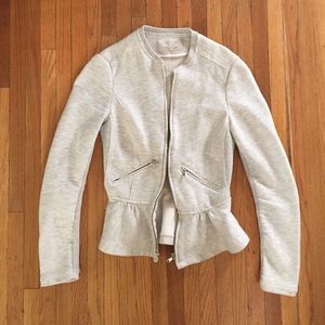 Zara Moto peplum sweatshirt