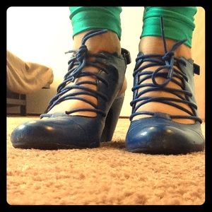 Lace Up Mary Jane Slingback heels