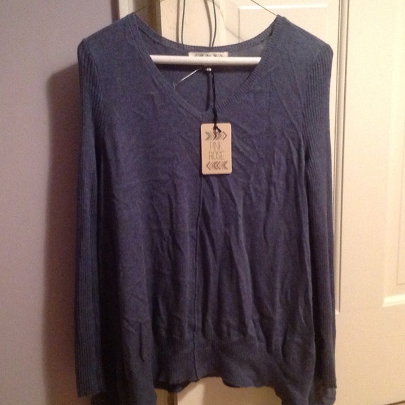 Blue long sleeve sweater