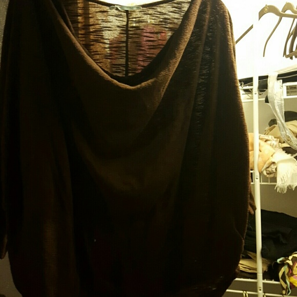 Maurices - Brown Sweater - Cowl Neck -Size Large