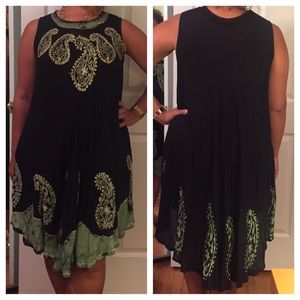 Black Paisley Print Dress