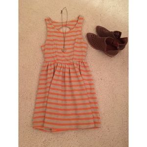 Orange striped sundress