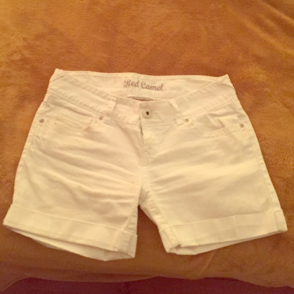 White denim shorts