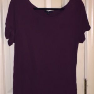 Rayon Gap Tee Maroon
