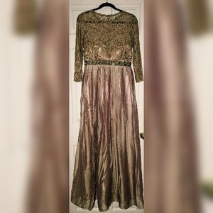 Long Sleeve Lace/Beaded Ball Gown