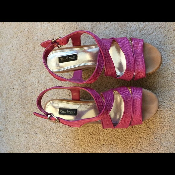 White House Black Market Pink Wedges