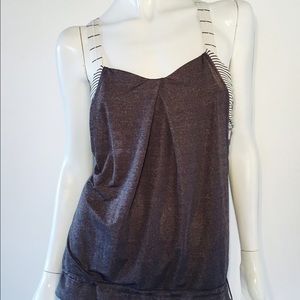 Lululemon gray Rest Less No Limits tank size 8