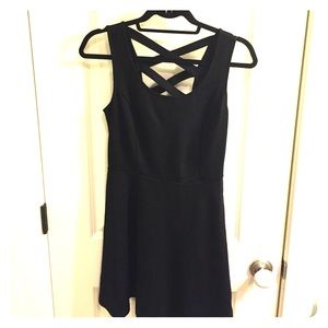 Black dress with criss-cross back