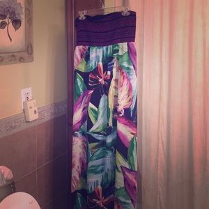 Strapless maxi dress