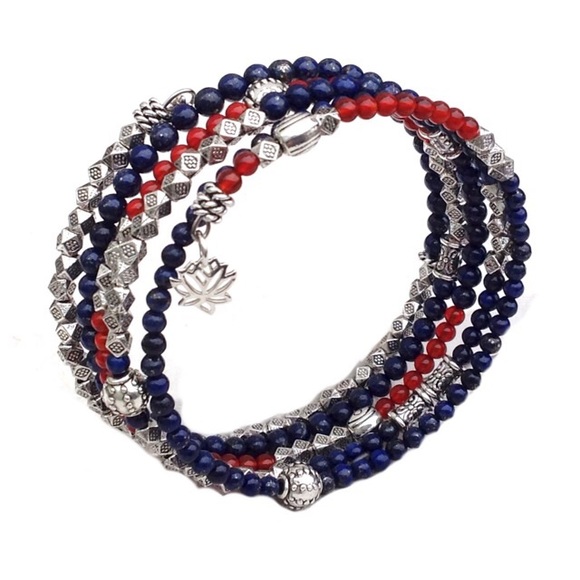 Gemstone Coil Bracelet