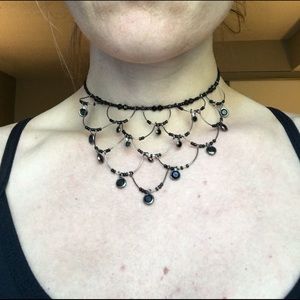 Black beaded choker