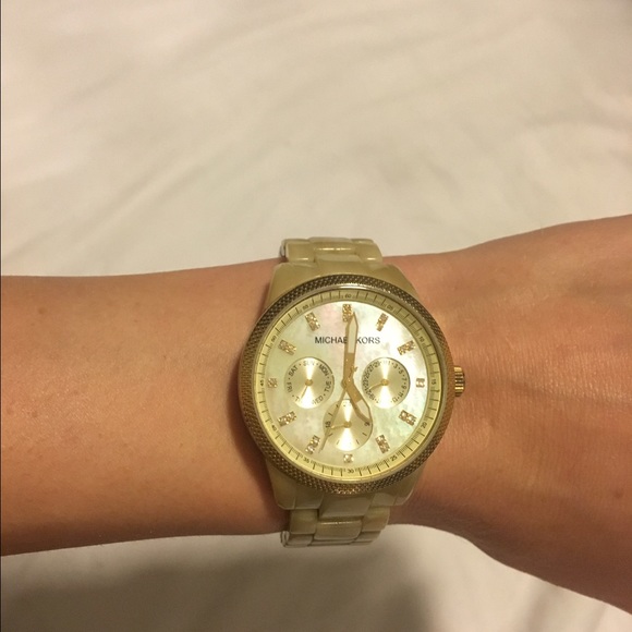 Michael Kors Mother of Pearl Ritz Horn watch