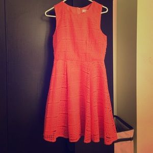 Peachy orange A-line dress