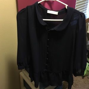 Navy blouse