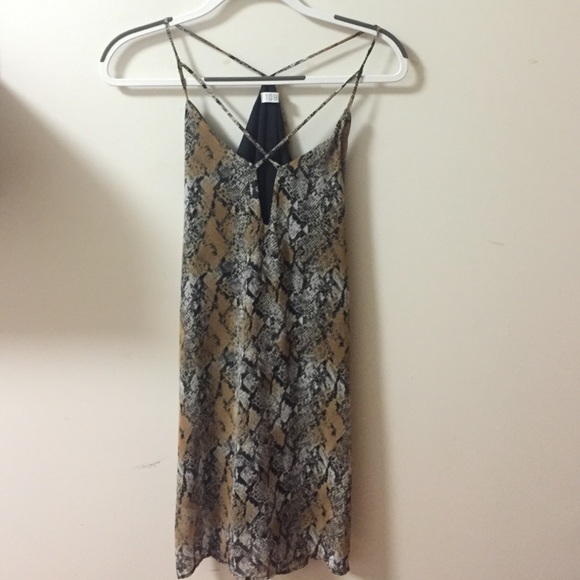 Strappy snakeskin Tobi dress.
