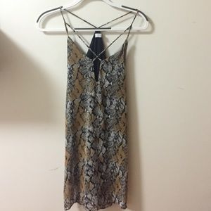 Strappy snakeskin Tobi dress.