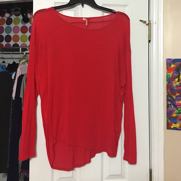 Long sleeve red shirt