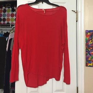 Long sleeve red shirt
