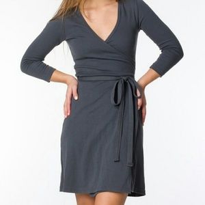 American Apparel Interlock Wrap Dress
