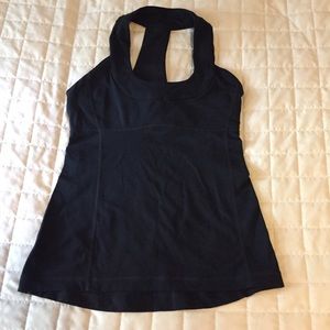 Lululemon Athletica black scoop neck tank