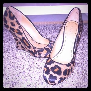 Nine West Leopard Wedges, brand NEW!