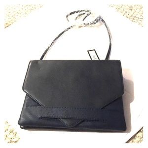 Banana Republic Navy leather crossbody
