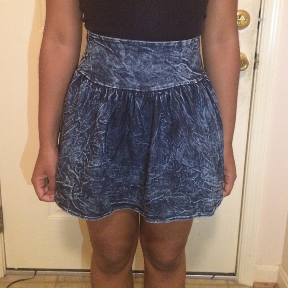High waisted acid wash shirt
