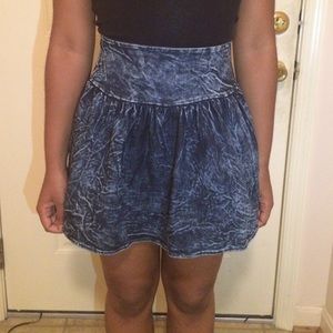 High waisted acid wash shirt