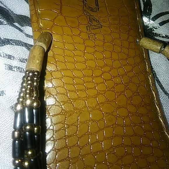 👡Soda sandals with Brown & gold beaded strap - Picture 2 of 4