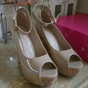 Shoe Dazzle Mulberry Wedges