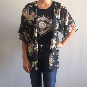 •Floral coverup•