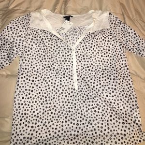 H&M printed jersey blouse in size Large