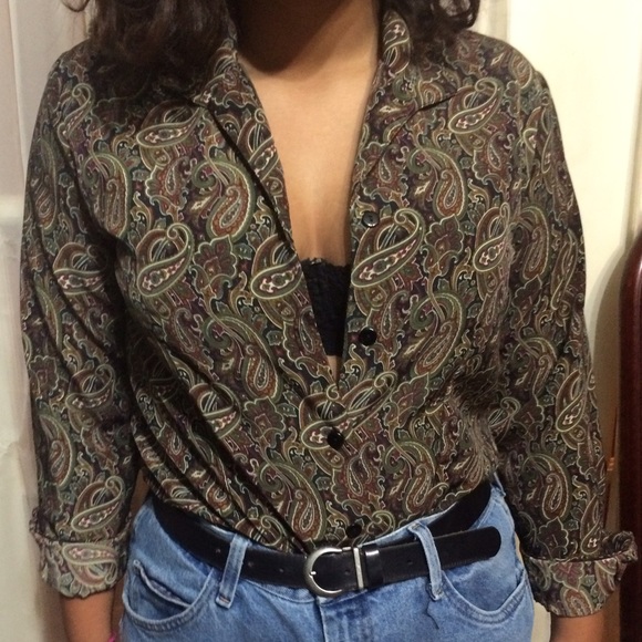 Paisley silk blouse