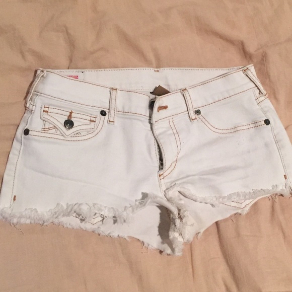 True religion white shorts
