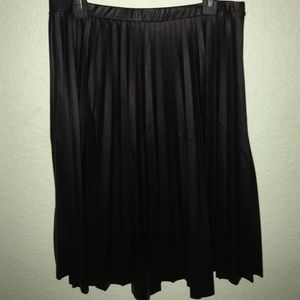 Faux Leather Midi Skirt