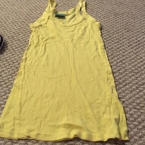 C & C Yellow cotton long tank